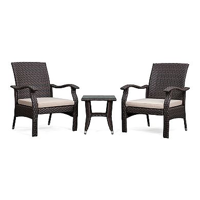 Patio Sense Miles Outdoor Arm Chair & End Table 3-piece Set
