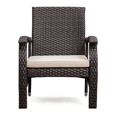 Patio Sense Miles Outdoor Arm Chair & End Table 3-piece Set