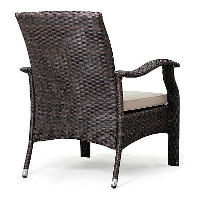 Patio Sense Miles Outdoor Arm Chair & End Table 3-piece Set