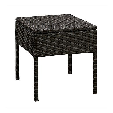 Patio Sense Bern Outdoor Arm Chair & End Table 3-piece Set