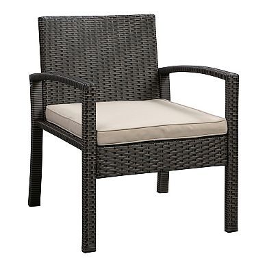 Patio Sense Bern Outdoor Arm Chair & End Table 3-piece Set