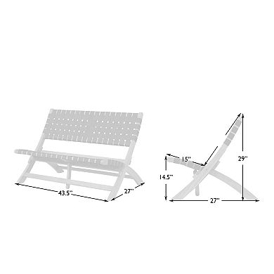 Patio Sense Sava Folding Outdoor Bench