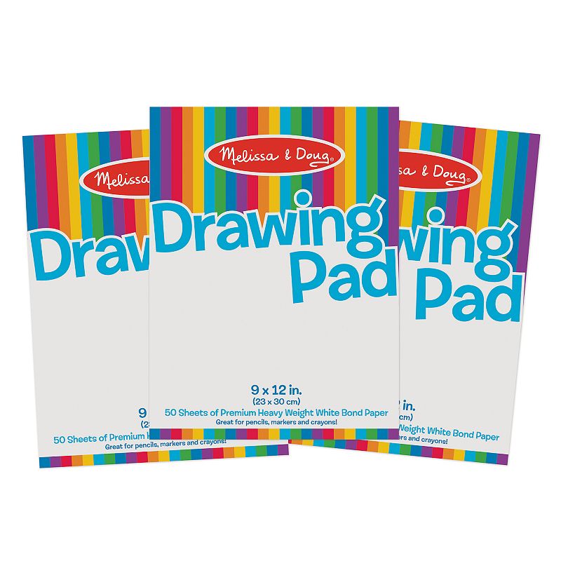 Melissa & Doug Drawing Paper Pad (9 x 12 inches) - 50 Sheets  3-Pack