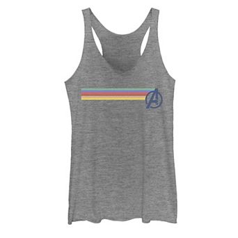 Juniors' Marvel Avengers Rainbow Colors Classic Logo Tank Top
