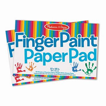 Melissa & Doug 2-Pack 12-Inch Finger Paint Paper Pads