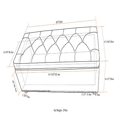 Simpli Home Hamilton Storage Ottoman