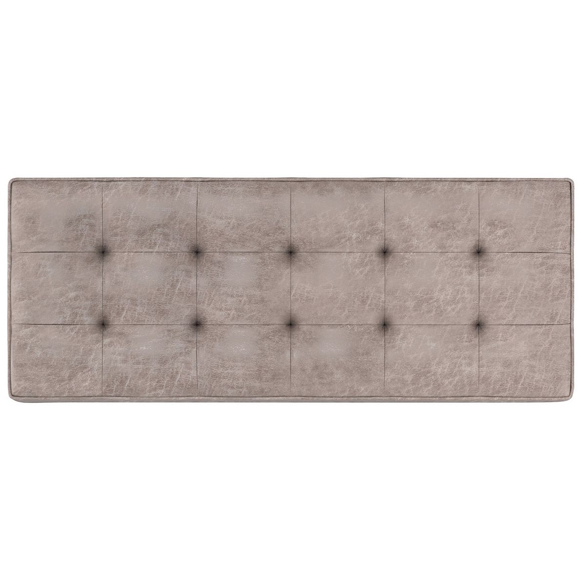 Upholstered top panel showing tufted/modeled rectangular segments