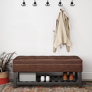 Simpli Home Cosmopolitan Storage Bench