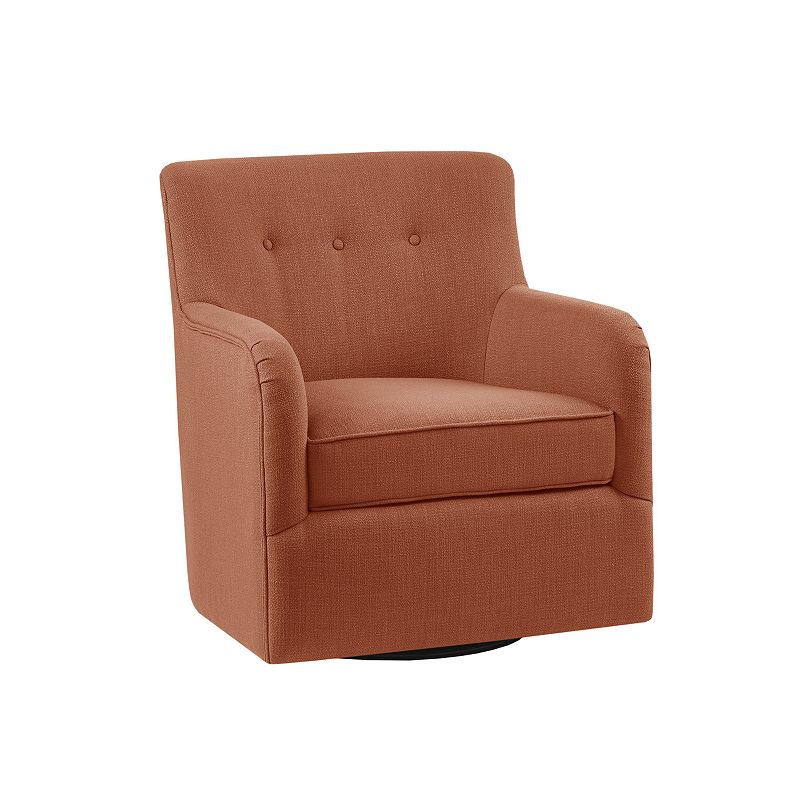 Madison Park Jayne Swivel Arm Chair, Red