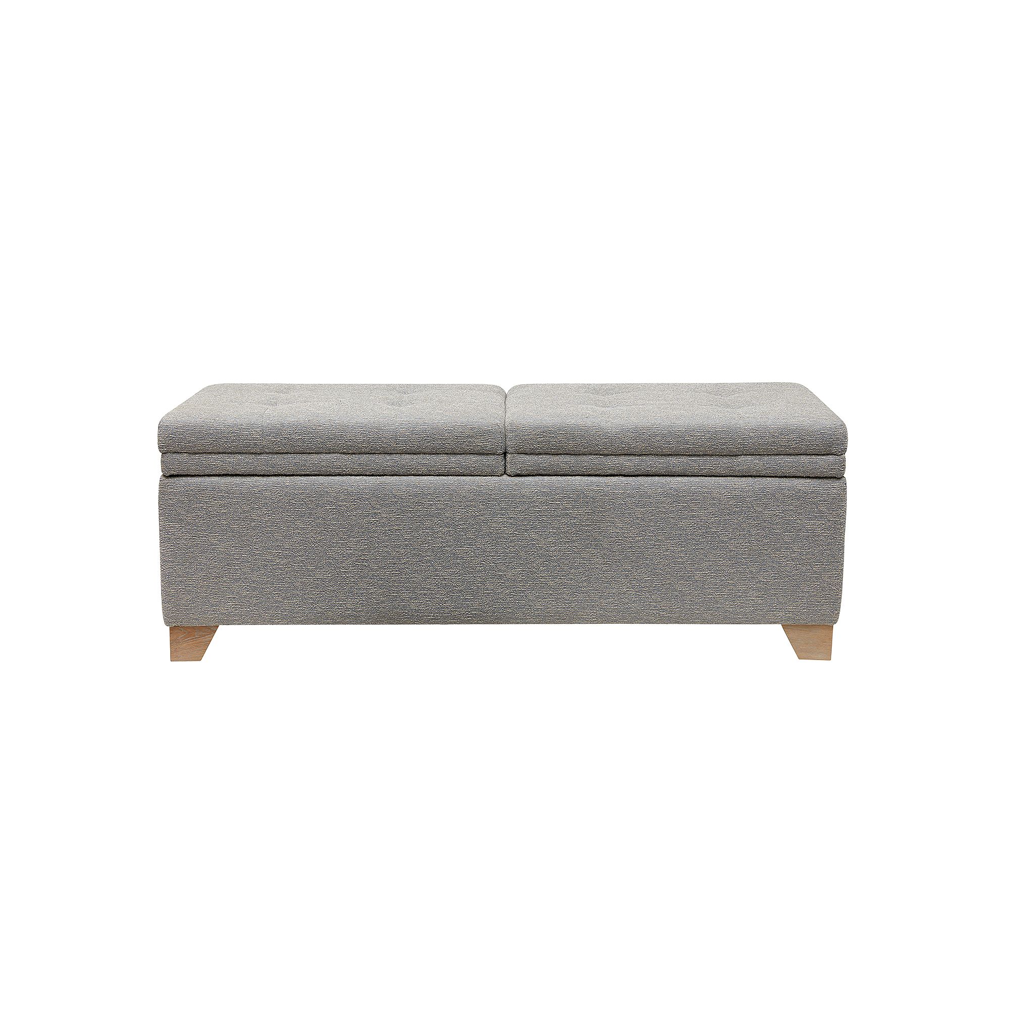 Madison Park Jaxon Storage Ottoman, Gray