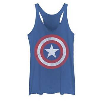 Juniors' Marvel Captain America Classic Shield Graphic Tank Top