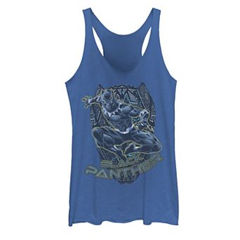 Juniors' Marvel Black Panther Gold Trimmed Pounce Graphic Tank Top