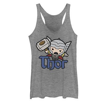 Juniors' Marvel Thor The Mighty Kawaii Cute Jump Graphic Tank Top