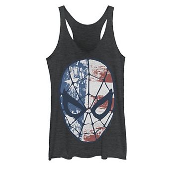 Juniors' Marvel Spider-Man American Flag Vintage Graphic Tank Top