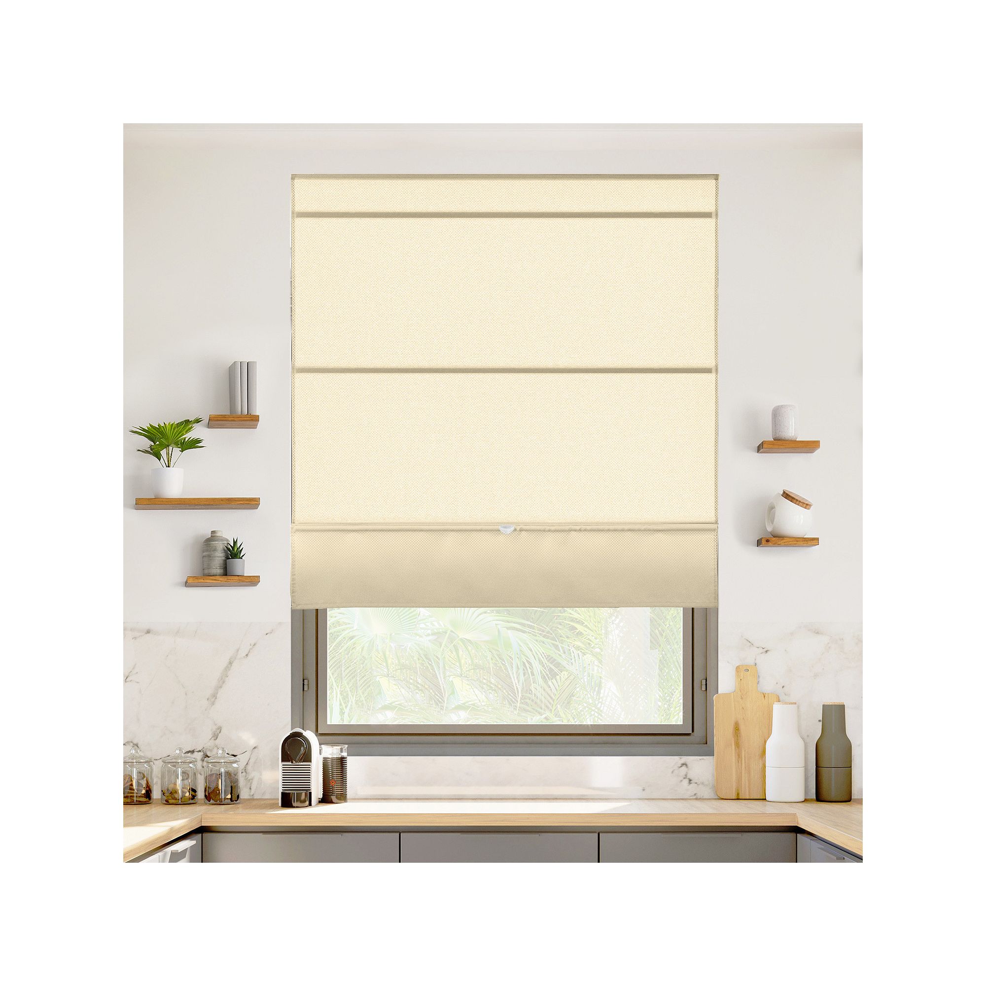 Chicology Cordless Magnetic Roman Shade, Runway