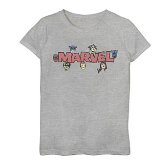 Girls 7-16 Marvel Avengers Retro Style Logo Graphic Tee