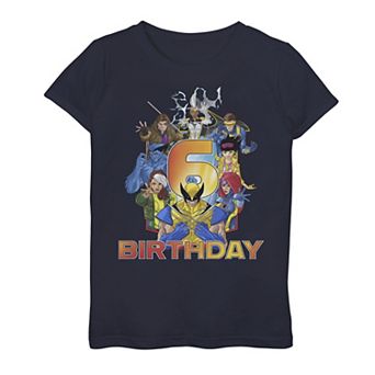 Girls 7-16 Marvel X-Men Group Shot 6th Birthday Graphic Tee