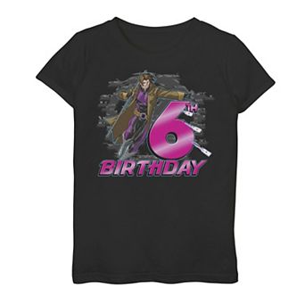 Girls 7-16 Marvel X-Men Gambit 6th Birthday Graphic Tee