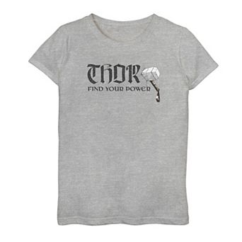 Girls 7-16 Marvel Thor Find Your Power Hammer Graphic Tee