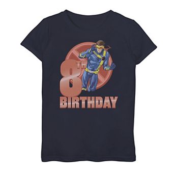 Girls 7-16 Marvel X-Men Cyclops 8th Birthday Badge Graphic Tee