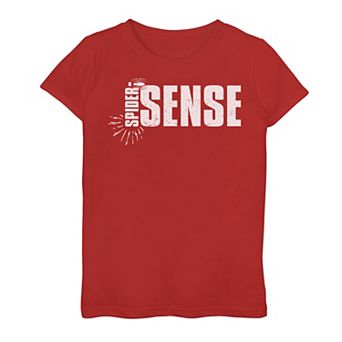 Girls 7-16 Marvel Spider-Man Spider-Sense Text Graphic Tee