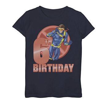 Girls 7-16 Marvel X-Men Cyclops 6th Birthday Badge Graphic Tee