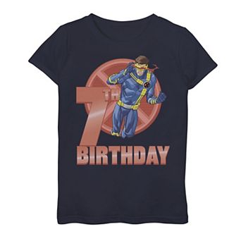 Girls 7-16 Marvel X-Men Cyclops 7th Birthday Badge Graphic Tee