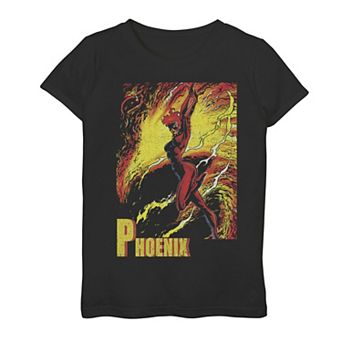 Girls 7-16 Marvel Phoenix Classic Comic Cover Graphic Tee
