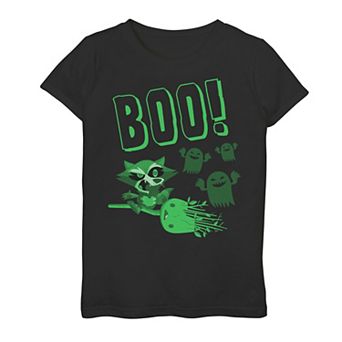 Girls 7-16 Marvel Rocket And Groot Ghosts Boo Halloween Graphic Tee