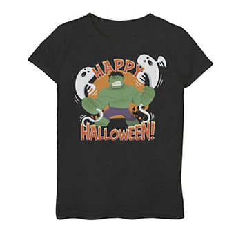 Girls 7-16 Marvel The Hulk Ghosts Happy Halloween Graphic Tee
