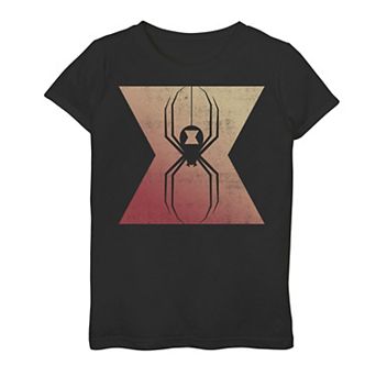 Girls 7-16 Marvel Black Widow Gradient Spider Logo Graphic Tee