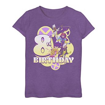 Girls 7-16 Marvel X-Women 8th Birthday Graphic Tee