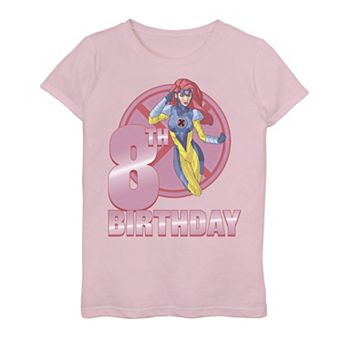 Girls 7-16 Marvel X-Men Jean Grey 8th Birthday Badge Graphic Tee