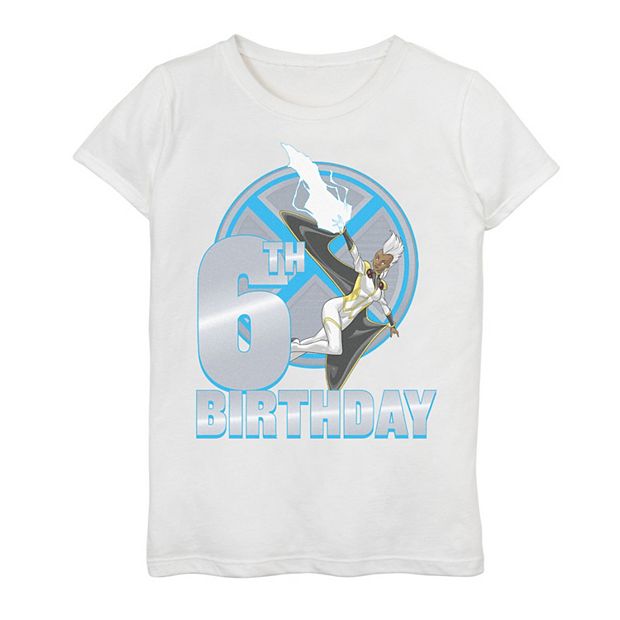 Girls 7-16 Marvel X-Men Storm 6th Birthday Badge Graphic Tee