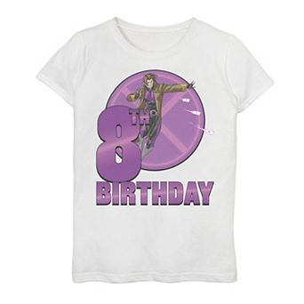 Girls 7-16 Marvel X-Men Gambit 8th Birthday Badge Graphic Tee