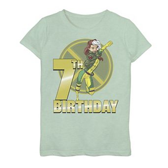 Girls 7-16 Marvel X-Men Rogue 7th Birthday Badge Graphic Tee