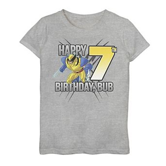 Girls 7-16 Marvel X-Men Wolverine Happy 7th Birthday Bub Graphic Tee