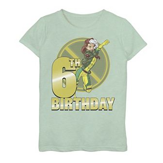 Girls 7-16 Marvel X-Men Rogue 6th Birthday Badge Graphic Tee
