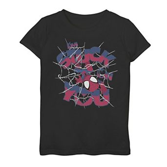 Girls 7-16 Marvel Spider-Man I'm Stuck On You Text Graphic Tee
