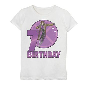 Girls 7-16 Marvel X-Men Gambit 7th Birthday Badge Graphic Tee