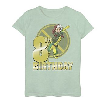 Girls 7-16 Marvel X-Men Rogue 8th Birthday Badge Graphic Tee