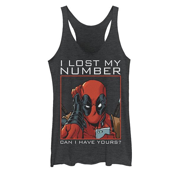 Juniors' Marvel Deadpool Lost My Number Graphic Tank Top