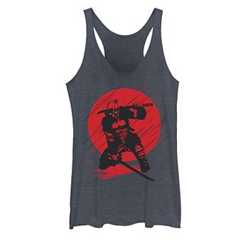 Juniors' Marvel Deadpool Red Moon Samurai Graphic Tank Top