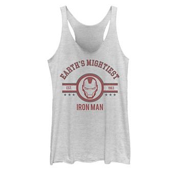 Juniors' Marvel Iron Man Earth's Mightiest Logo Graphic Tank Top