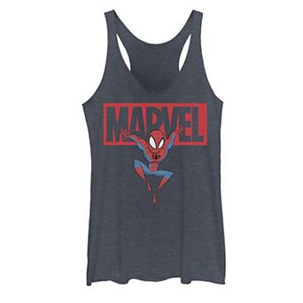 Juniors' Marvel Spider-Man Chibi Action Pose Tank Top
