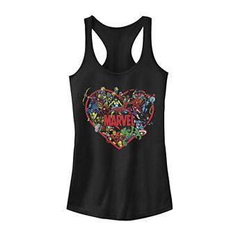 Juniors' Marvel Hero Heart Tank Top