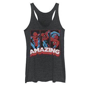 Juniors' Marvel Spider Man Amazing Comic Poses Tank Top
