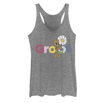 Juniors' Marvel Guardians Of The Galaxy Groot Flower Tank Top