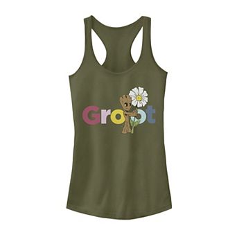 Juniors' Marvel Guardians Of The Galaxy Groot Flower Tank Top