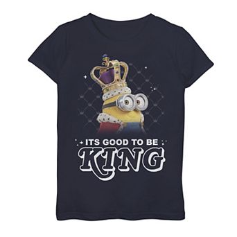Girls 7-16 Minions It's Good To Be King Portrait Graphic Tee